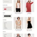 Pantalla que muestra la función de búsqueda de los diferentes artículos de moda en una tienda en línea