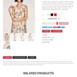 Pantalla que muestra un producto de la tienda en línea y sus características como precio, descripción y varias vistas